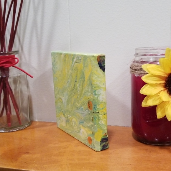 5"x5" Handmade Paint Pour - Picture 2 of 5